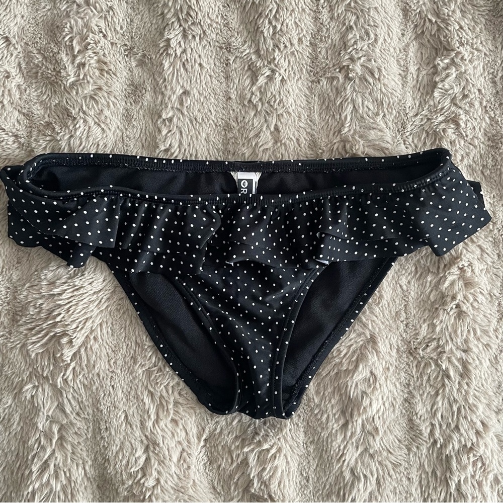 Roxy Polka Dot Ruffle Bikini Bottoms